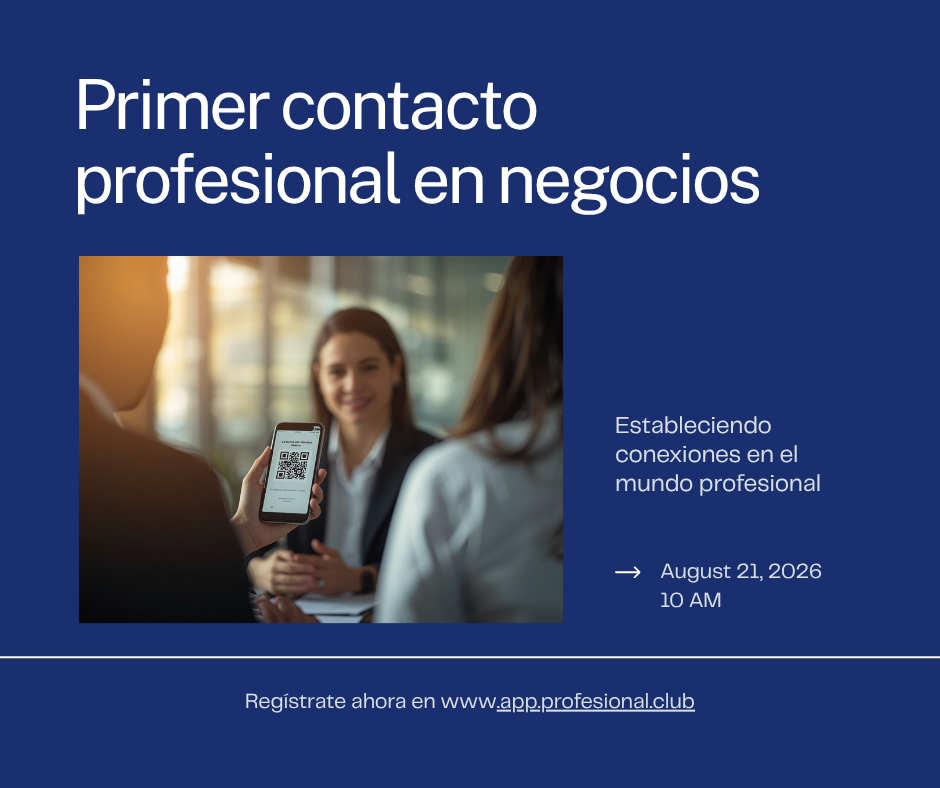 Primer contacto profesional: profesionista compartiendo tarjeta digital en México